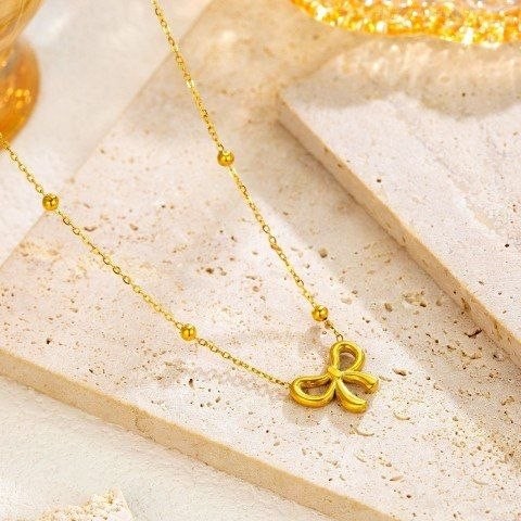 Stainless Steel 316L Pookie Necklace 18k Gold Color